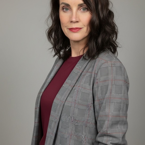 Time and Tru Plaid Blazer | Fully Lined | Size M (8–10) - Picture 9 of 11